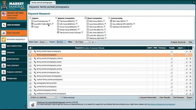 SEO for Photographers - How to use Market Samurai for Keyword Research смотреть онлайн