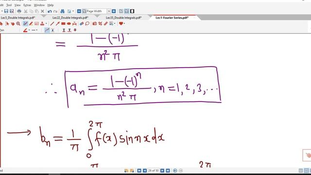 Lec6/Fourier Series/Functions of Period 2pi/Example 5 смотреть онлайн