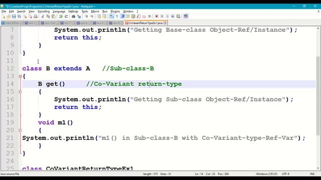 Java Co-Variant Return Type #300 || Java Method Overriding Return Type|| Return-type to Java Method смотреть онлайн