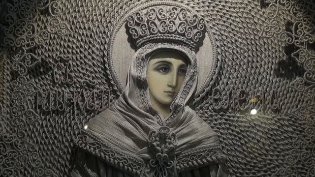Владимир Денщиков. Иконы из льняной нити. Выставка работ. смотреть онлайн