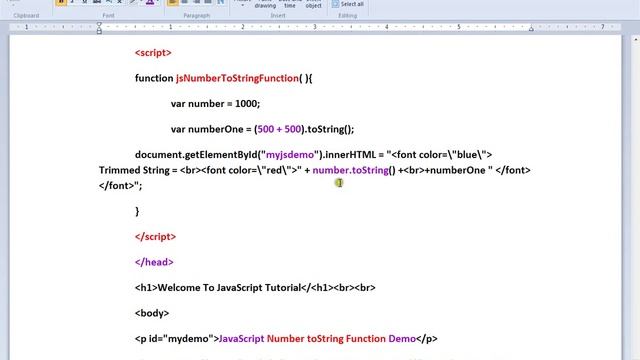HOW TO CONVERT A NUMBER TO STRING IN JAVASCRIPT DEMO смотреть онлайн