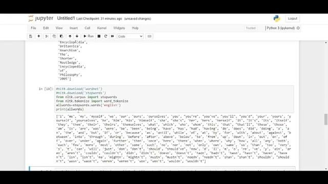 Data Preprocessing of Wikipedia Articles using NLTK in Python смотреть онлайн