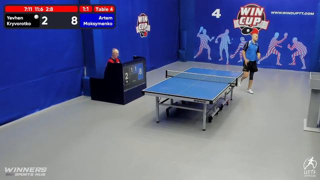 22:00 Криворотько Евгений 2-3 Максименко Артём стол 4 ЮГ-5 19.08.22 смотреть онлайн