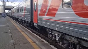 Электровоз ЭП2К-129 с поездом №2 Москва-Владивосток