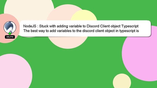 NodeJS : Stuck with adding variable to Discord Client object Typescript смотреть онлайн