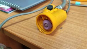 Моторчик походного душа починил. Проверка