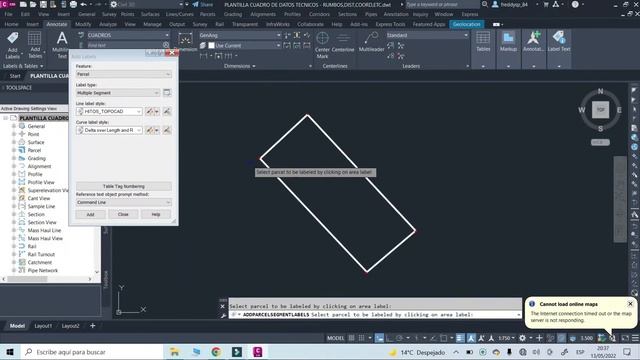 COMO GENERAR RUMBOS Y DISTANCIAS AUTOCAD CIVIL 3D 2023 (PLANTILLA) смотреть онлайн