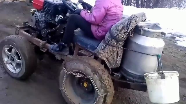 Самодельный трактор на 15 лошадей смотреть онлайн