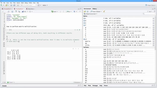 How to Perform Matrix Multiplication in R. [HD] смотреть онлайн