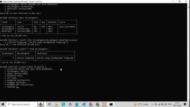 Tugas Basisdata Table Berita Mysql смотреть онлайн