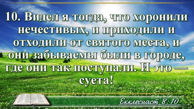 ВидеоБиблия Книга Екклесиаста с музыкой глава 8 читаем и слушаем смотреть онлайн