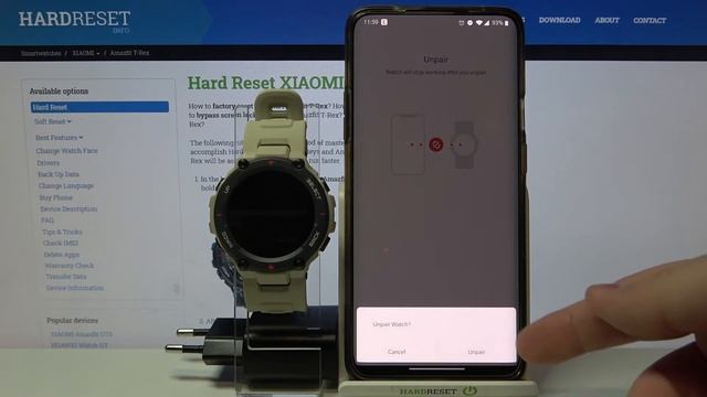How to Unpair XIAOMI Amazfit T-Rex – Remove Bluetooth Connection смотреть онлайн