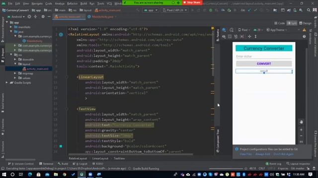 Currency converter in Android Studio смотреть онлайн