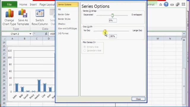 How to Make Bars Closer Together in Column Graphs in Microsoft Excel for ... : Microsoft Excel Help смотреть онлайн