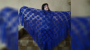 Мотив для шали крючком+небольшая болталка о кавказской пряже(crochet shawl pattern)