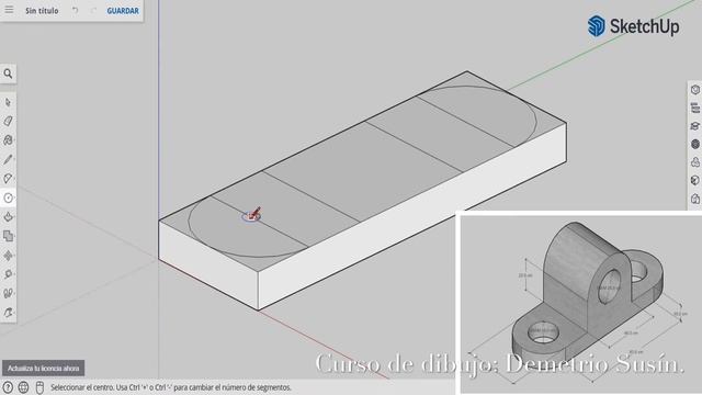 SKETCHUP online 3D. Aprende a dibujar piezas tridimensionales con Sketchup free. Tutorial fácil. смотреть онлайн