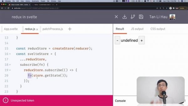 Custom Svelte Store: Redux store as Svelte store