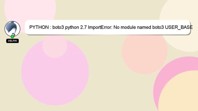 PYTHON : boto3 python 2.7 ImportError: No module named boto3 USER_BASE USER_SITE site packages does смотреть онлайн