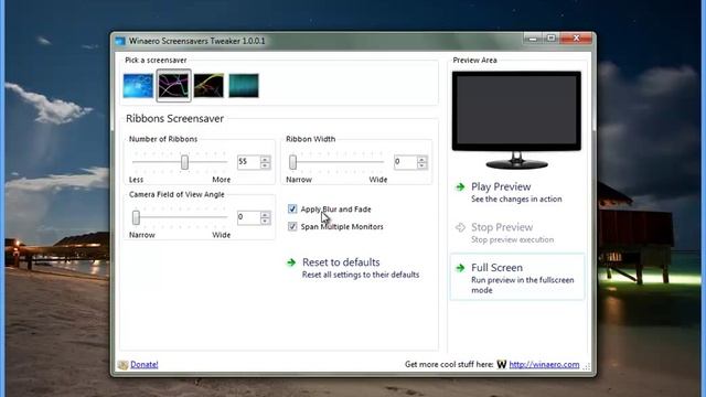 Screensavers Tweaker by Winaero.com смотреть онлайн