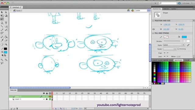 Flash Tutorial | How to develop ideas for cartoon characters in flash смотреть онлайн