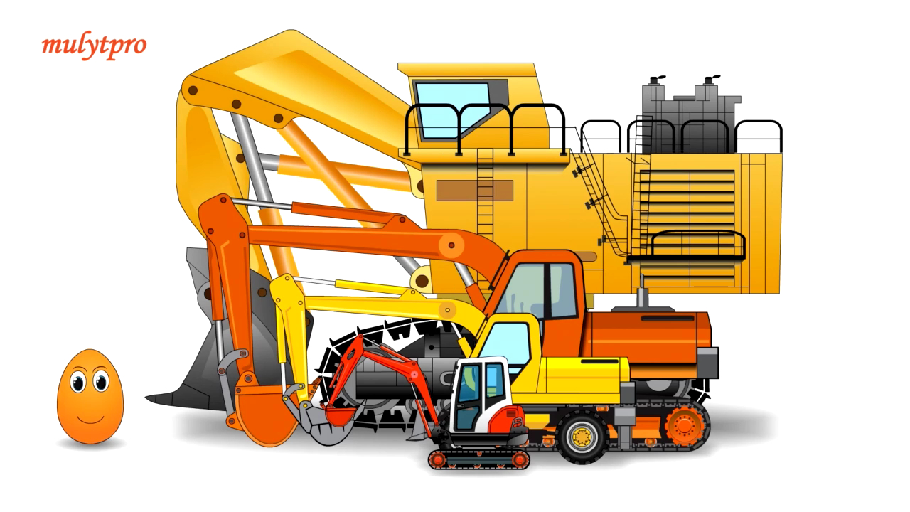 Мультики про машинки. Экскаватор. Трактор. Машины для детей.