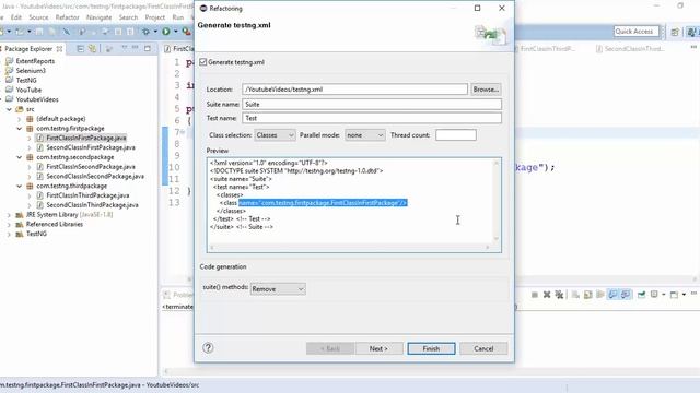 Adding Classes to testng.xml file смотреть онлайн