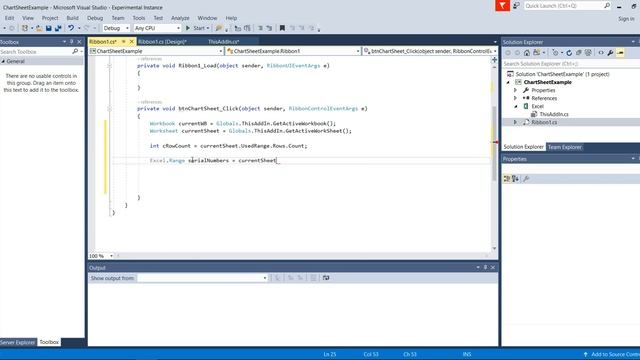 Visual Studio Tools for Office Charting Excel C# Addin : ChartSheetExample смотреть онлайн