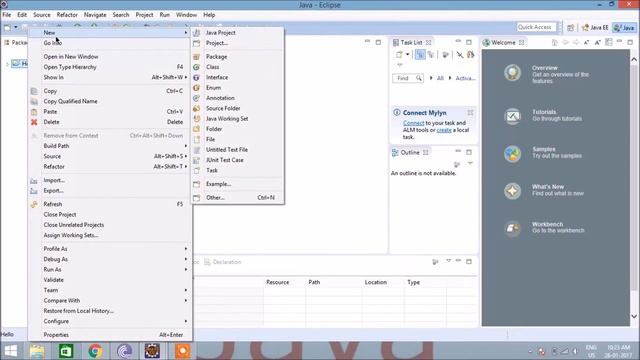 First Java Program in Eclipse смотреть онлайн