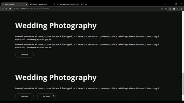 Photographer Portfolio Website Using HTML And CSS смотреть онлайн