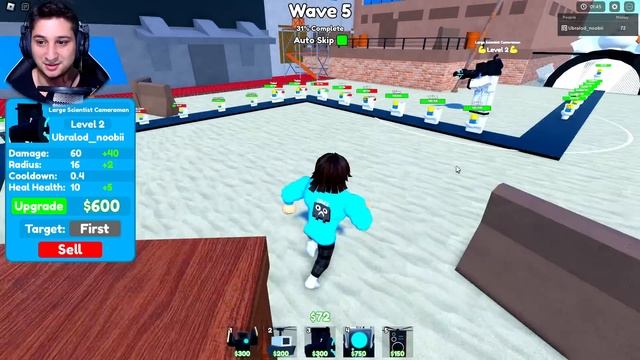 Roblox Skibidi Toilet Tower Defense საიდუმლო აგენტი და გიგანტური კამერა смотреть онлайн