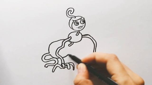 Как нарисовать РЕБЁНКА ДЛИННЫЕ НОГИ /Поппи плейтайм /How to draw BABY LONG LEGS from Poppy Playtime смотреть онлайн