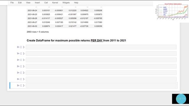 Learn Python Pandas doing Stock Optimization смотреть онлайн