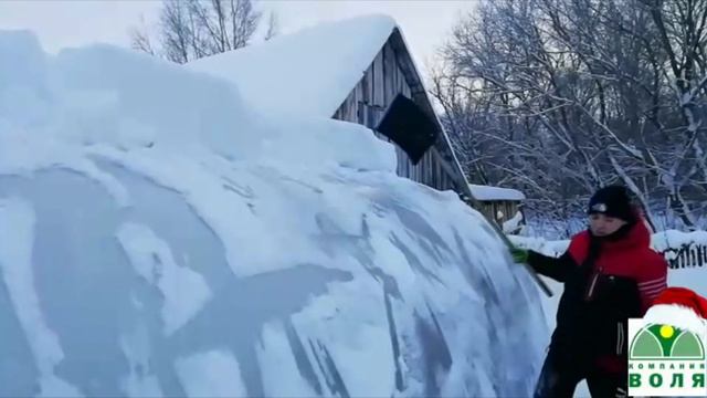 Теплица "Дачная-Трёшка" в условиях суровой Уральской зимы 2020. смотреть онлайн
