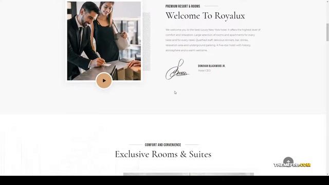 Royalux - Hotel Booking WordPress Theme resort hotel theme Mizuno смотреть онлайн