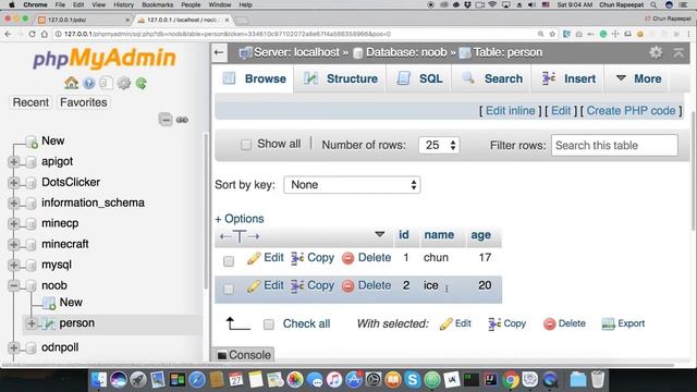 เขียนเชื่อมต่อ Database ด้วย PHP PDO ~ NoobProgramming смотреть онлайн