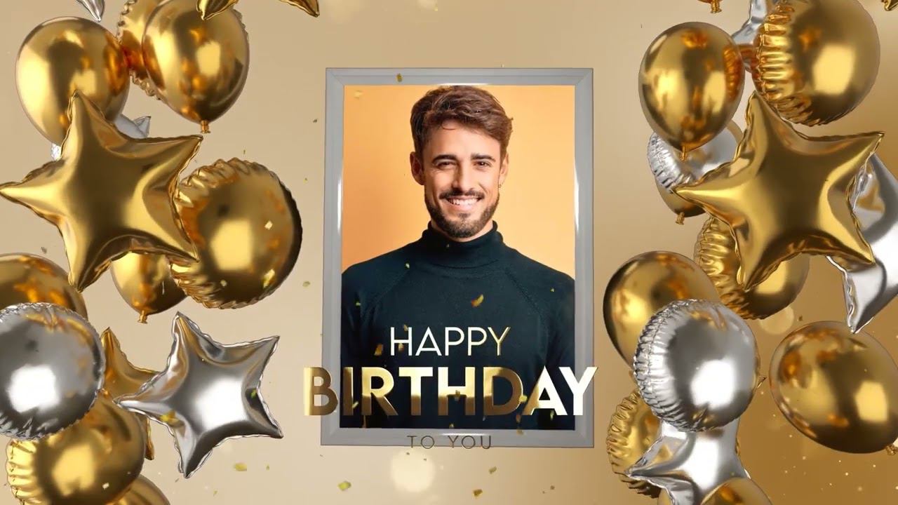 Слайд-шоу "Золотое" (поздравление, видео из фото). Пример, монтаж видео на заказ.