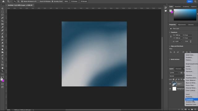 Create a Grainy Texture Gradient: Adobe Photoshop Tutorial смотреть онлайн
