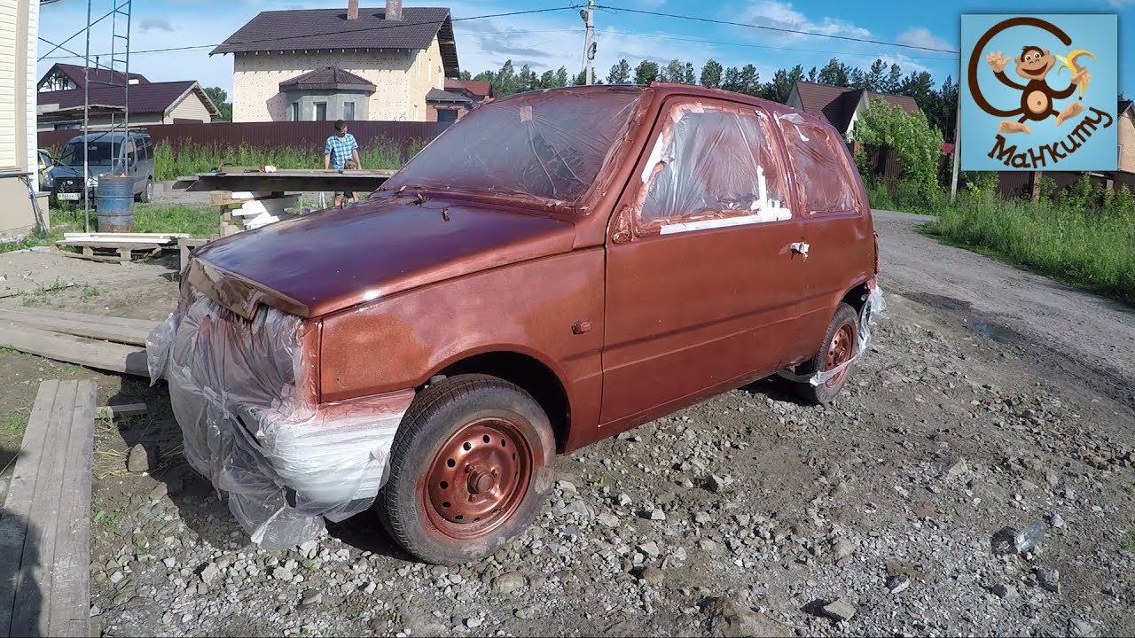 Дети и машина. Красим машинку из мультика Маша и Медведь. МашаМобиль #4 смотреть онлайн