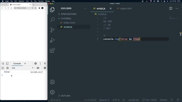 Logical Operators in Javascript | Beginner JS Tutorial #5 смотреть онлайн