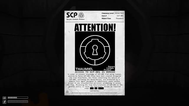 SCP-001 - Sheaf of Papers | Demonstration | SCP - Containment Breach: Project Resurrection (v0.4.0a смотреть онлайн