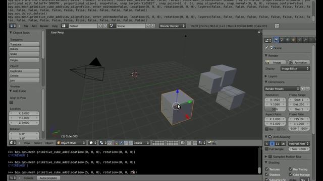 Basic Python in Blender 2.5 - Blender 3D смотреть онлайн