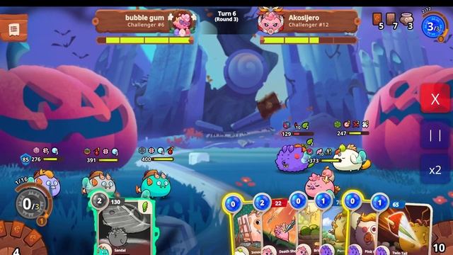 SANDAL-RAMP vs MOMO-FEATHER | bubble gum vs Akosijero | TOP 50 | SEASON 6 | AXIE ORIGINS смотреть онлайн