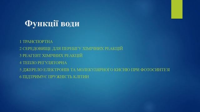 ЗНО Біологія Будова, властивості, функції води смотреть онлайн