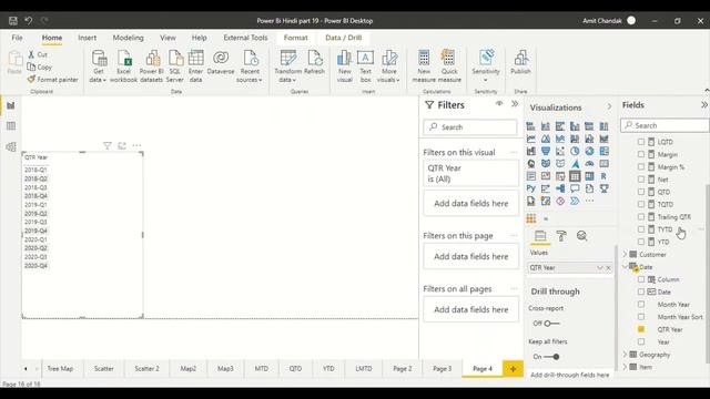 सीखे Power BI हिंदी में- Learn Power BI in Hindi- अध्याय 25: Time Intelligence - Previous Quarter смотреть онлайн