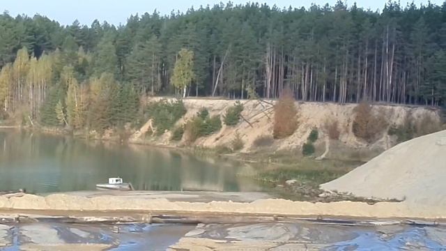 Намыв строительного песка в карьере Смольный смотреть онлайн