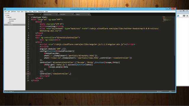 AngularJS Routing смотреть онлайн