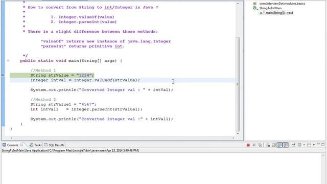 CONVERT STRING TO INT IN JAVA смотреть онлайн