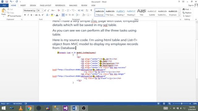 MVC CRUD|Performing CRUD operation (Insert Update Delete) in ASP.NET MVC C# using Database смотреть онлайн