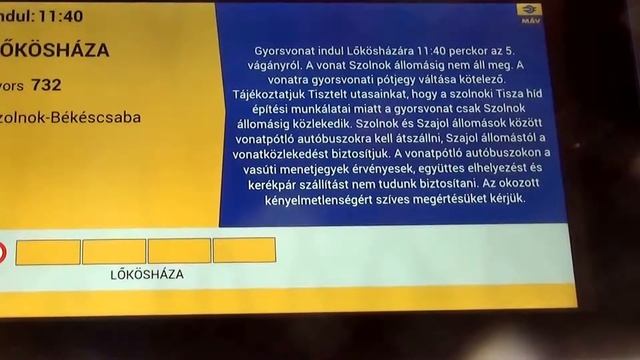 Budapest Keleti: fast train to Békéscsaba;Будапешт Келети Восточный вокзал: Скорый поезд в Бекешчаб смотреть онлайн