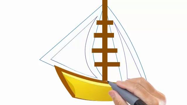 Учимся рисовать. Кораблик смотреть онлайн
